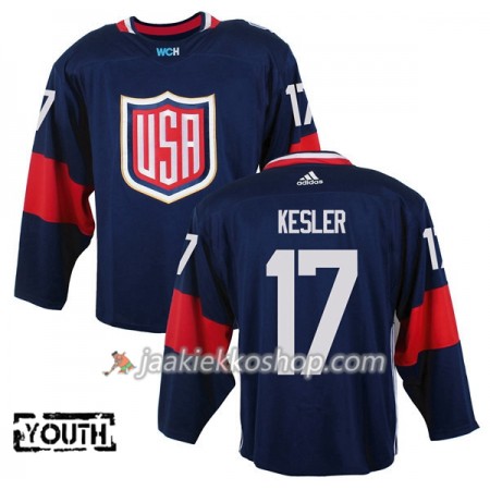 USA Team Pelipaita Ryan Kesler 17 2016 World Cup Lapsille Sininen Premier Paita